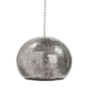 Regina Andrew Pierced Metal Sphere Pendant (Polished Nickel)